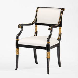 Decorative Crafts LUCIA Black Armchair - GMT1