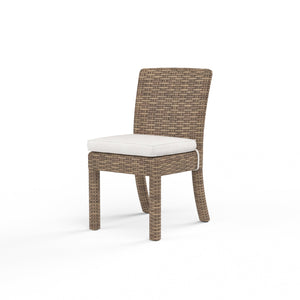 Sunset West - Havana Armless Dining Chair in Canvas Flax w/ Self Welt - Tobacco - SW1701-1A-FLAX-STKIT