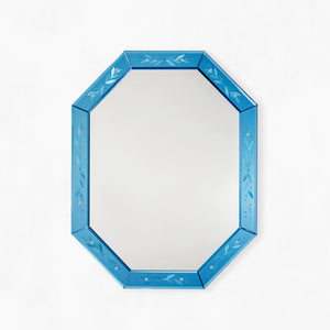Decorative Crafts VERIA Murano Glass Mirror - Blue - TBN1