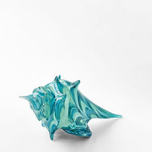 Decorative Crafts Ibiza Aqua Glass Shell - BSV1-AQ