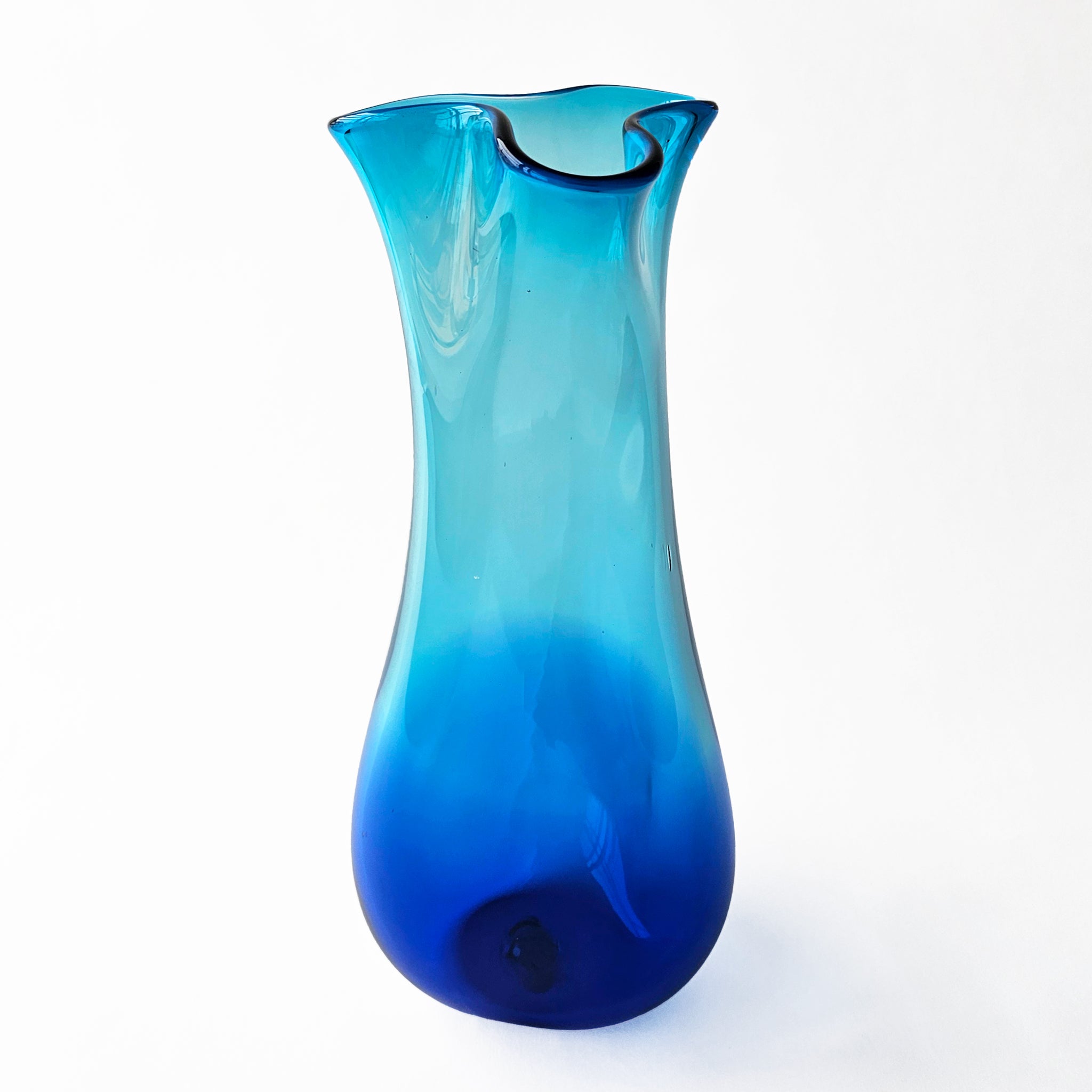 Decorative Crafts Maya Aqua Glass Vase