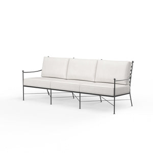 Sunset West - Provence Sofa in Canvas Flax w/ Self Welt - Pewter - SW3201-23-FLAX-STKIT