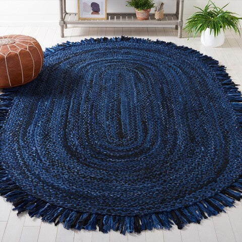Safavieh Braided 451 Rug, BRD451 - Navy / Black