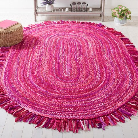 Safavieh Braided 451 Rug, BRD451 - Pink / Fuchsia