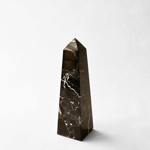 Decorative Crafts ATHENA Dark Brown Marble Obelisk - DAW2