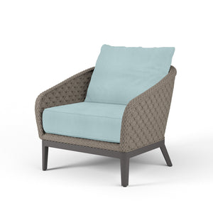 Sunset West - Marbella Club Chair - Sunbrella Fabric No Welt - Graphite Finish - SW4501-21