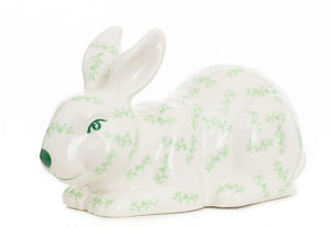 The Enchanted Home Green and White Floral Sitting Bunny