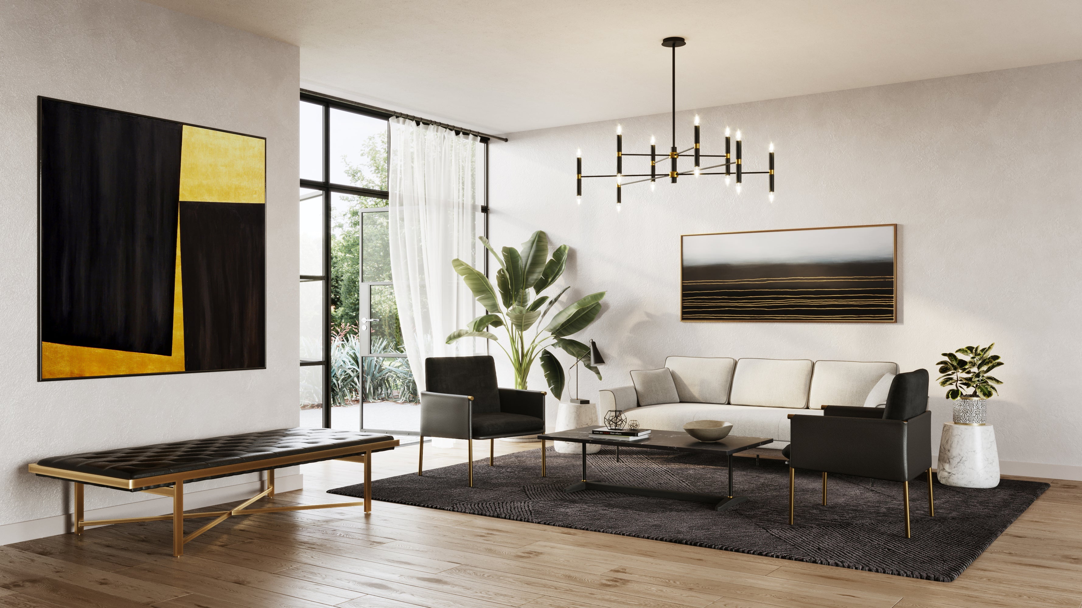 Bellevue Lounge Chair - Abbington Black / Bravo Black