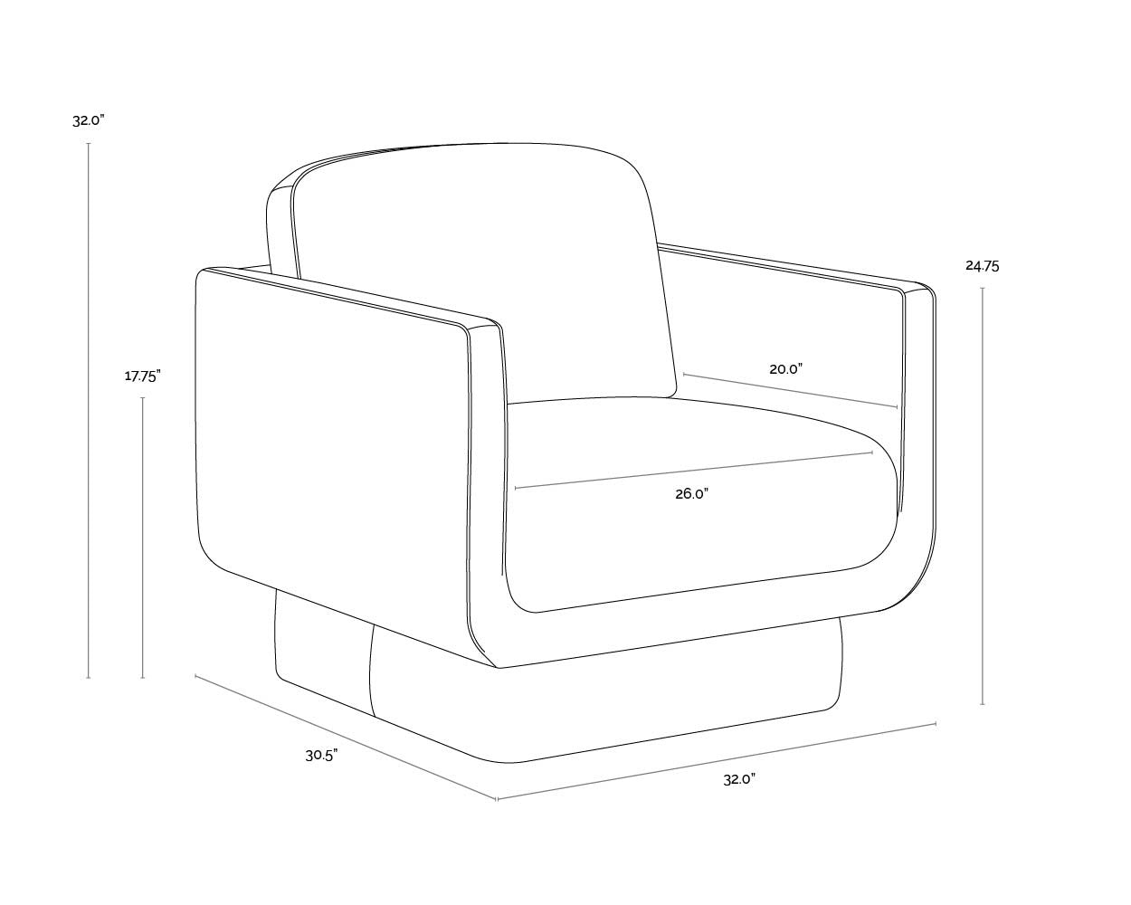 Everton Armchair - Meg Rust