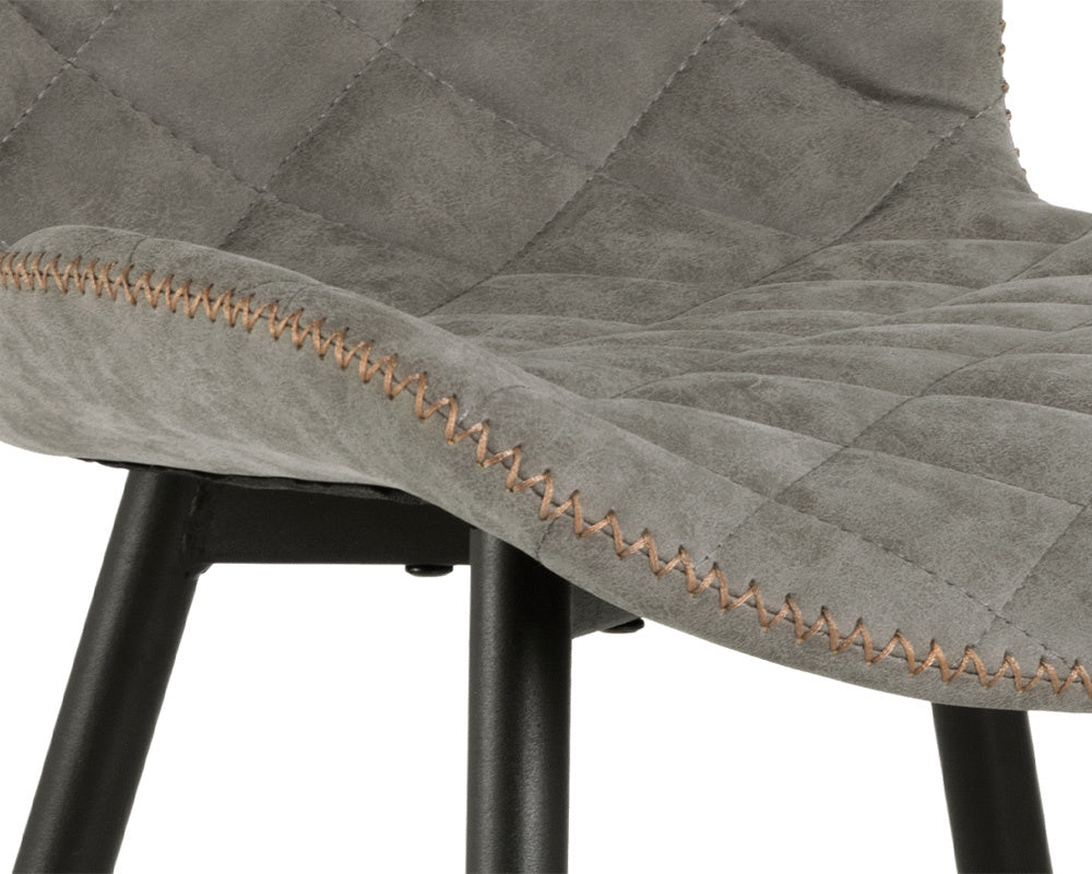 Lyla Dining Chair - Black  Antique Grey