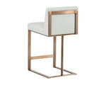 Dean Counter Stool - Antique Brass  Cantina White