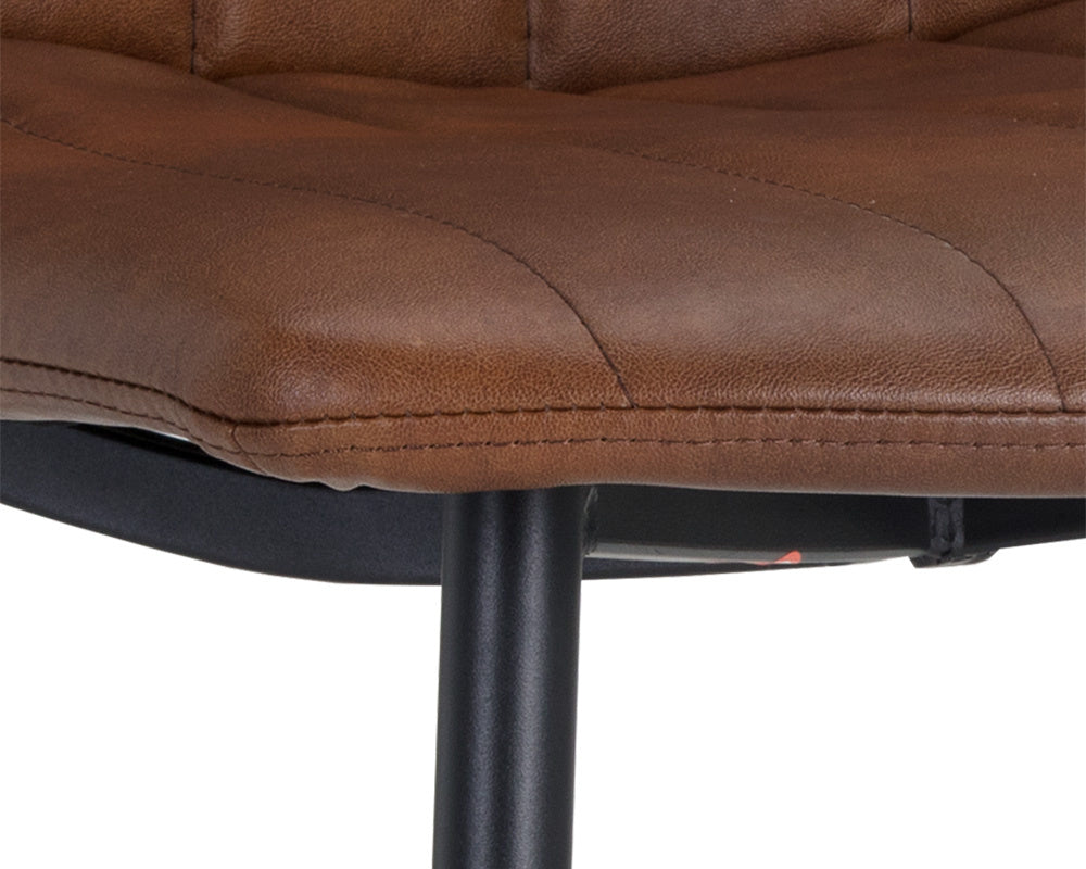 Drew Dining Chair - Black  Bravo Cognac