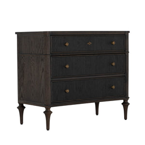 Gabby - Andrea Oak Wood Chest - 3 Drawers, Dark Stained Oak - SCH-175608