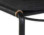 Riz Stool - Black Leather