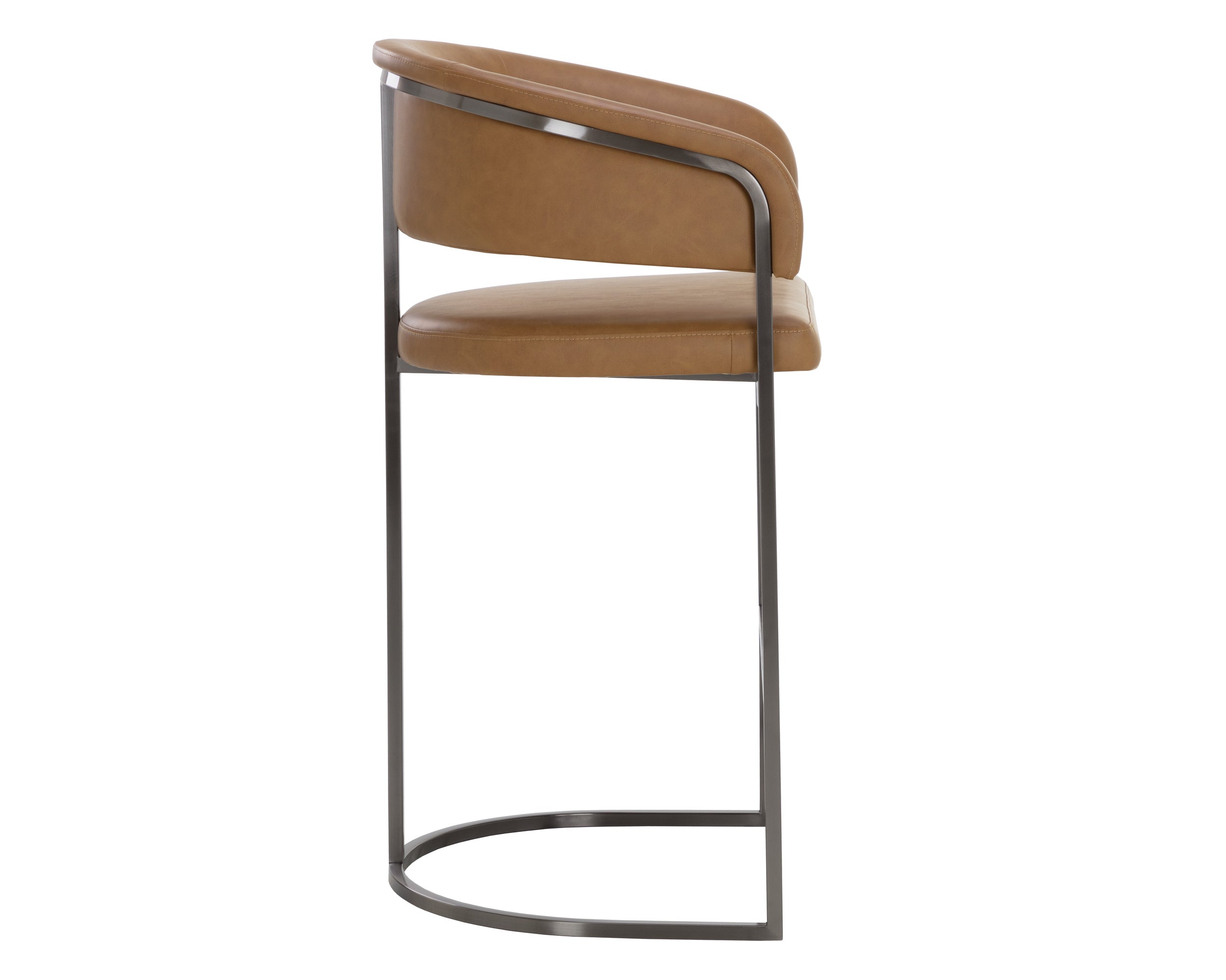 Marris Barstool - Gunmetal  Milliken Cognac