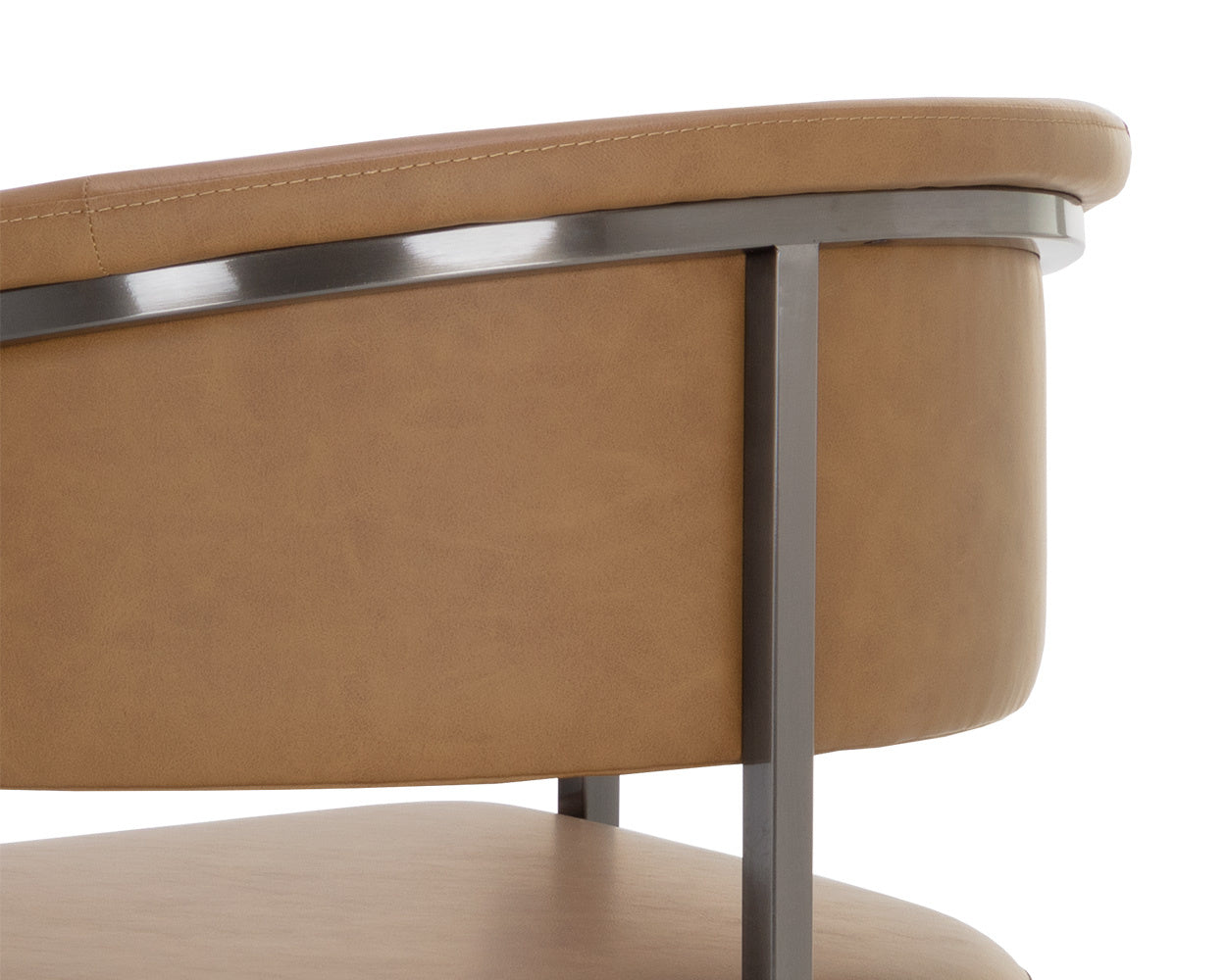 Marris Counter Stool - Gunmetal  Milliken Cognac