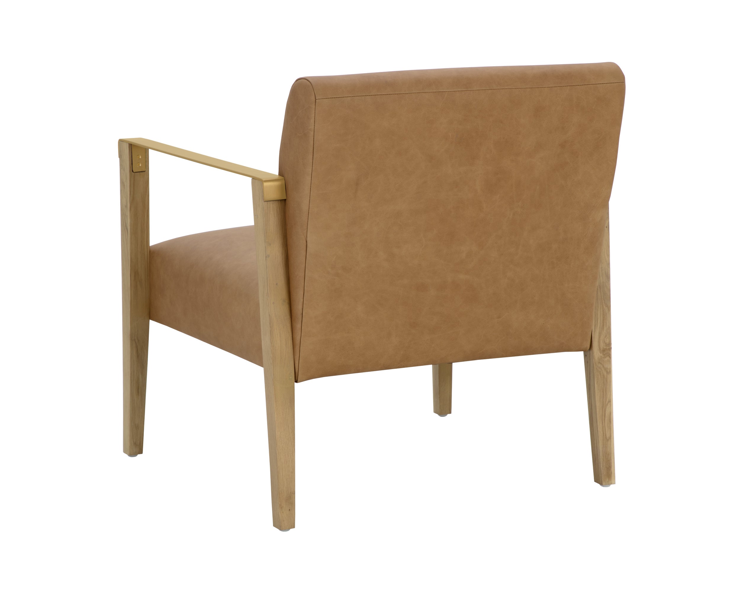Earl Lounge Chair - Rustic Oak  Ludlow Sesame Leather