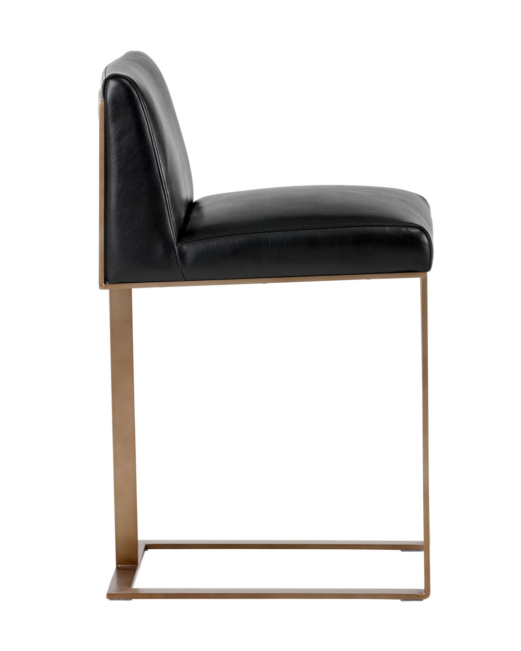 Dean Counter Stool - Antique Brass  Cantina Black
