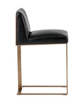 Dean Counter Stool - Antique Brass  Cantina Black