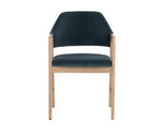 Milton Dining Armchair - Light Wash  Meg Dusty Teal