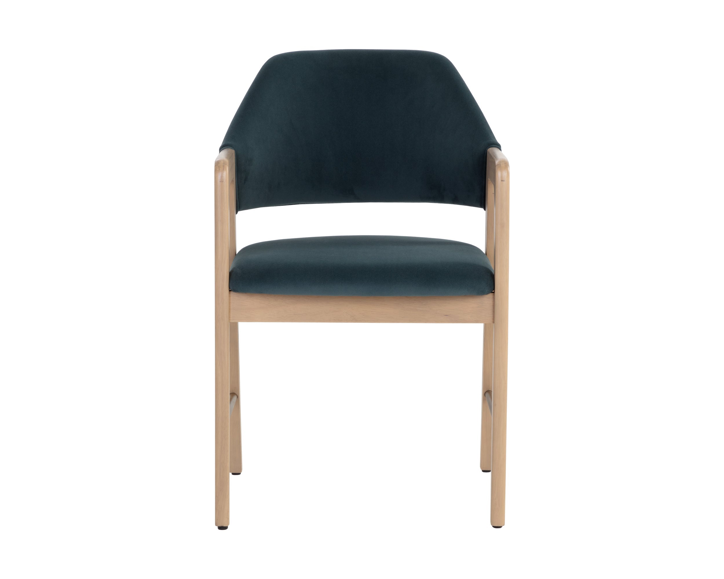 Milton Dining Armchair - Light Wash  Meg Dusty Teal