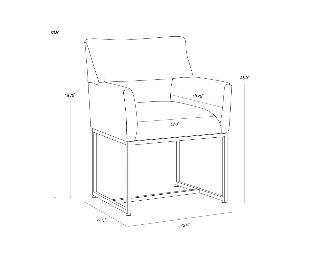 Greco Dining Armchair - Naya Check Cream