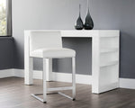 Dean Counter Stool - Stainless Steel  Cantina White