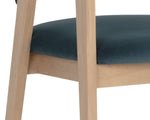 Milton Dining Armchair - Light Wash  Meg Dusty Teal