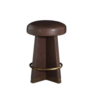 Gabby - Plateau Leather Swivel Counter Stool - Dusk - SCH-176003