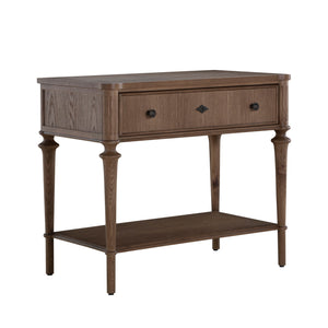 Gabby - Andrea Oak Wood Nightstand - 1 Drawer, Antique Bronze - SCH-175824