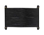 Riz Stool - Black Leather