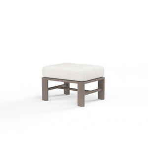 Sunset West - Laguna Ottoman in Canvas Flax, No Welt - Driftwood - SW3501-OTT-FLX-STKIT