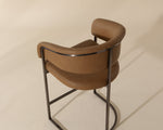 Marris Counter Stool - Gunmetal  Milliken Cognac