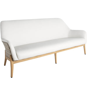 Summer Classics - Palma N-Dura Resin Wicker Outdoor Sofa - Natural/Linen Wicker - 1398129