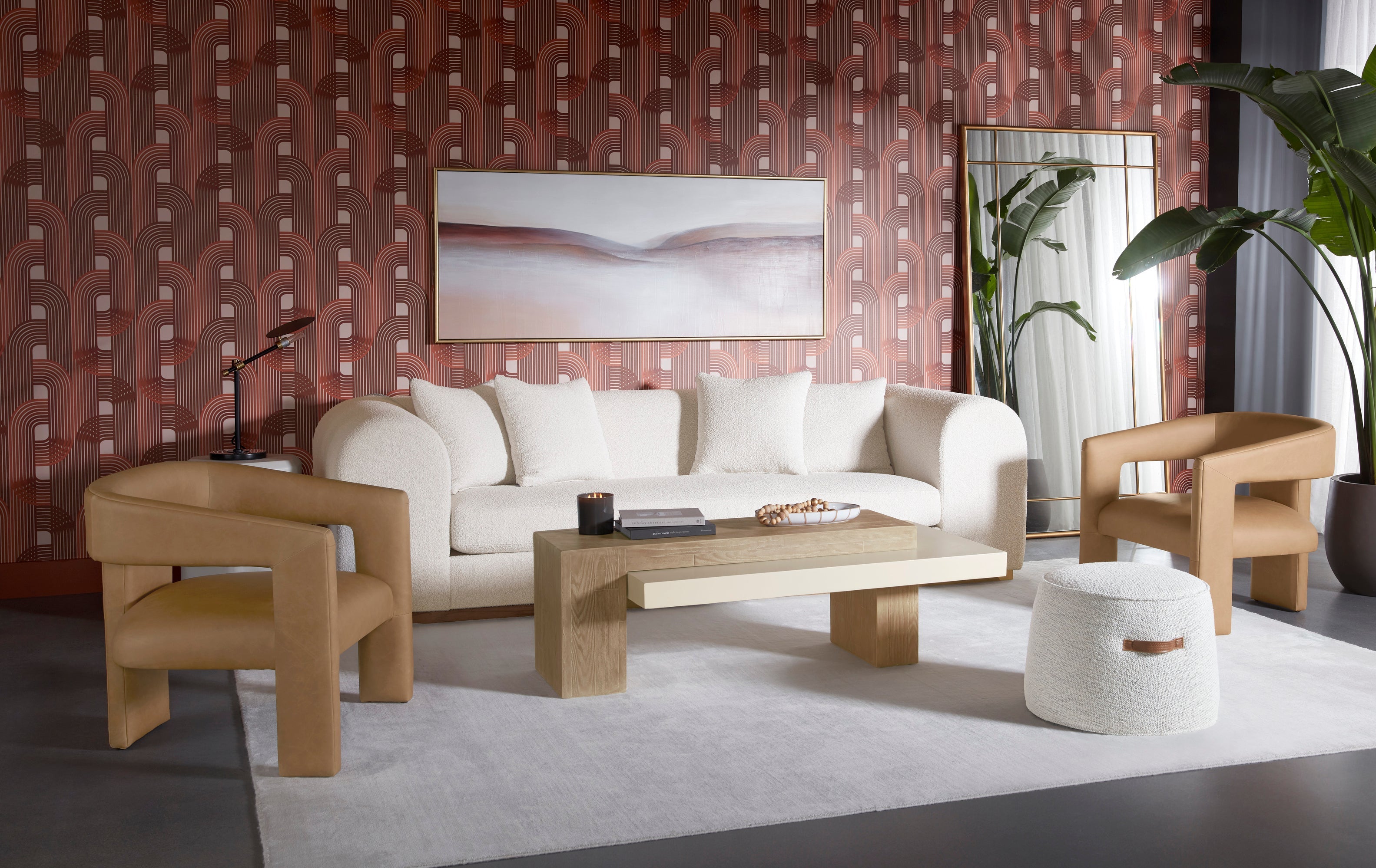 Herriot Coffee Table - Light Brown / Summer Sand