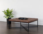 Endall Ottoman - Black  Bravo Cognac