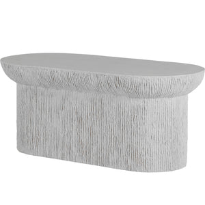 Summer Classics - Brant Cast Stone Oval Coffee Table - Natural Stone - 1756101