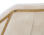 Watts Lounge Chair - Gold  Polo Club Muslin / Bravo Cream