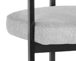 Marris Dining Armchair - Gunmetal  Belfast Heather Grey