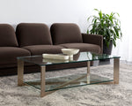 Xavier Coffee Table - Rectangular  Antique Brass