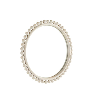 Gabby - Belle Circle Accent Mirror - Distressed White, 28 in. H x 28 in. W - SCH-175207