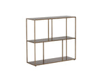 Eiffel Low Bookcase - Medium  Antique Brass