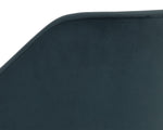 Milton Dining Armchair - Smoke Acacia  Meg Dusty Teal