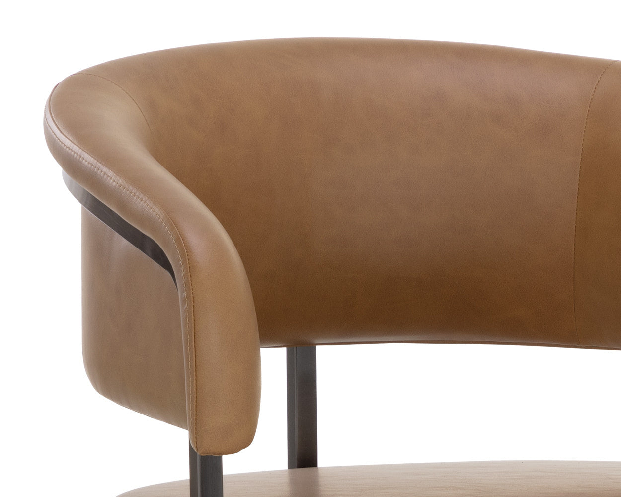 Marris Counter Stool - Gunmetal  Milliken Cognac