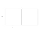 Crosshatch (Set Of 2) - 48" X 48"  Black Floater Frame