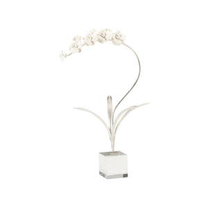 Chelsea House Orchid On Stand - Silver (Med) - 385043