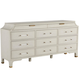 Gabby - Alexandra Mahogany Dresser - 11 Drawers, Cerused White Light Gray - SCH-166295