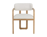 Madrone Dining Armchair - Rustic Oak  Heather Ivory Tweed