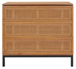 Safavieh Zadie 3 Drawer Rattan Chest, CHS5004 - Natural / Black