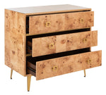 Safavieh Katia 3 Drawer Chest, CHS6413 - Natural/Gold